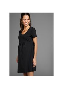 Neun Monate , Umstandskleid »Kurzes Schwangerschafts-Jerseykleid, Minikleid« Auschnitt in Wickeloptik , schwarz , N-Gr , 36/38 -N-Gr , 36/38 ,...