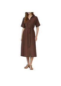 s.Oliver, Damen, Midikleid Eingrifftaschen mit Taschen, CHOCOLATE BROWN, N-Gr, 38 -N-Gr, CHOCOLATE BROWN, Kleid von s.Oliver Red Label