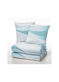 Biberna , Bettwäsche 4 Stk. tlg. , mint , 100% Baumwolle , B/L: 135 cm x 200 cm