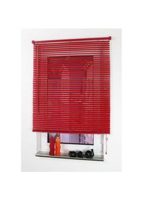 Liedeco , Jalousie mit Bohren freihängend Kunststoff , rot , 160 cm