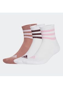 adidas Performance , Funktionssocken »3STREIFEN CUSHIONED SPORTSWEAR MIDCUT SOCKEN, 3 PAAR« 3 Stk. tlg. , White / White / Warm Clay , M (40/42) , M...