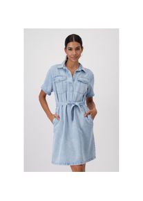 monari, Damen, Jeanskleid Brusttaschen Eingrifftaschen mit Bindeg&uuml;rtel, jeans, N-Gr, 42 -N-Gr, jeans, Trendiges Jeanskleid mit zwei aufgesetzten 