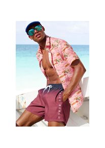 Venice Beach , Badeshorts mit Farbverlauf , marine-bordeaux , N-Gr , S (46/48) -N-Gr , S (46/48) , Mit Marken-Schriftzug