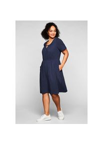 sheego , Damen , Jerseykleid »Jerseykleid« Eingrifftaschen , marine , Normalgrößen , 56 -Normalgrößen , 56