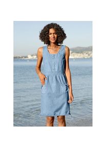 Inspirationen , Jeanskleid »Kleid« aufgesetzte Taschen , blue-bleached , Kurzgrößen , 23 -Kurzgrößen , 23 , Kleid ind Denim-Optik