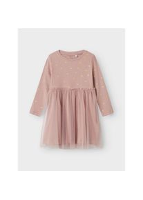 name it, Damen, T&uuml;llkleid &raquo;NMFNADJA LS DRESS NOOS&laquo;, Deauville Mauve, N-Gr, 80 -N-Gr, Deauville Mauve, Regular Fit Passform: Bequem und geeignet f&uuml;r 