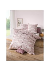 Janine , Bettwäsche 2 tlg. , rosé , 100% Baumwolle , B/L: 135 cm x 200 cm