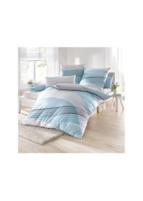 Biberna , Bettwäsche 3 Stk. tlg. , mint , 100% Baumwolle , B/L: 135 cm x 200 cm