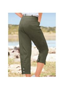 Casual Looks , 7/8-Jeans 1 Stk. tlg. , khaki , Normalgrößen , 38 -Normalgrößen , 38 , 7/8 Hose mit 2 Schmuckknöpfen