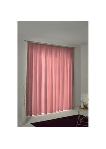 WIRTH , Vorhang &raquo;Trondheim 234 g/m&sup2;&laquo; Kr&auml;uselband 1 Stk. tlg. , rosa , Obermaterial: 100% Polyester , 160 cm