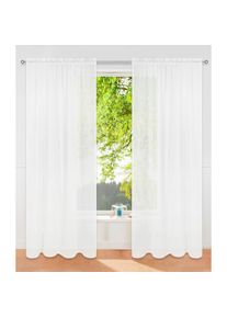 my home , Gardine »Dolly« Stangendurchzug 1 Stk. tlg. transparent, Stangendurchzug, gewebt, gemustert, verschiedene Größen , weiß , Obermaterial:...