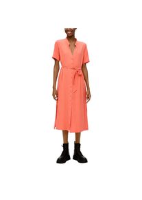 QS , Midikleid mit Bindegürtel und Knopfleiste , orange , N-Gr , 34 -N-Gr , 34 , Blusenkleid von QS by s.OLIVER