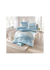 Biberna , Bettwäsche 3 Stk. tlg. , mint , 100% Baumwolle , B/L: 135 cm x 200 cm