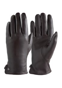 Pearlwood , Lederhandschuhe »PAM« 1 Paar, weiches Fleece-Innenfutter, Temperaturregulierend, Seitenschlitz , dark brown