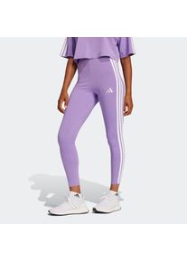 adidas Sportswear, Damen, Trainingstights &raquo;W 3S SJ LEG&laquo;, Violet Fusion / White, N-Gr, XXL -N-Gr, Violet Fusion / White, Mit diesen 3-Streifen Leggings