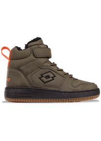 Lotto , Jungen , Sneaker - mit kuschelig-warmem Teddyfutter , OLIVE-BLACK , 34 , 34 , Urbane Kinder Winter Sneaker von Lotto