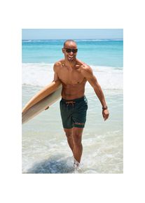 Venice Beach , Badeshorts seitliche Eingrifftasche mit Reißverschluss , dunkelgrün , N-Gr , S -N-Gr , S , In trendiger Unifarbe