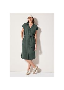 Cecil , Blusenkleid Eingrifftaschen aus sommerlicher Qualität mit Leinen , balmy khaki , N-Gr , XS (36) -N-Gr , XS (36) , Einfarbiges Sommerkleid...