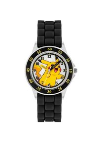 Disney, Armbanduhr, Pokemon Unisex-Kid's Analog Quartz Watch with Silicone Strap POK9048, Schwarz, (Analoguhr)