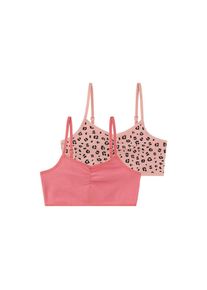 Buffalo , Kinder,Juegendliche , Bustier Packung, 2 Stk. tlg., mit verstellbaren Trägern, unifarben oder bedruckt , mauve / bedruckt , N-Gr ,...