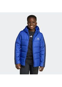 adidas Sportswear, Unisex, Winterjacke &raquo;J ESS 3S JKT&laquo;, Semi Lucid Blue / Black, 164, Semi Lucid Blue / Black, Eine 3-Streifen Jacke mit CLIMAWARM, die