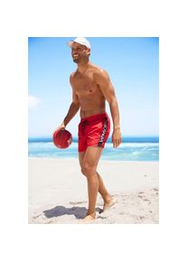 Venice Beach , Badeshorts mit großem Markenschriftzug , rot , N-Gr , S (46/48) -N-Gr , S (46/48) , Seitliche Kontrasteinsätze