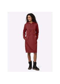 Heine , Damen , Shirtkleid »Shirtkleid« Paspeltaschen , dunkelrot , Normalgrößen , 34 -Normalgrößen , 34 , trendiger Materialmix