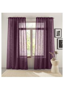 LeGer Home by Lena Gercke , Gardine »Marusha« Multifunktionsband 1 Stk. tlg. 1 Schal, Leinenoptik, gewebt, verschiedene Größen , lila ,...