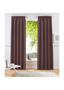 my home , Vorhang »Raja, Gardinen mit Kräuselband, Vorhänge Wohnzimmer« Kräuselband 2 Stk. tlg. 2er-Set, Bestseller, einfarbig, modern,...