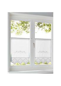 HEINE HOME , Scheibengardine Stangendurchzug 1 Stk. tlg. , weiß , 100% Polyester , 60 cm