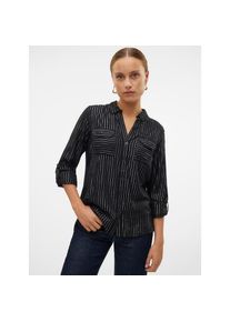 Véro Moda Vero Moda , Hemdbluse »VMBUMPY LS GLITTER SHIRT WVN GA NOOS« mit Glitzereffekt , Black Stripes:Silver lurex , XXL , XXL , Bluse von Vero Moda