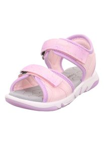 Superfit , Kinder,Jugendliche , Sandale »PEBBLES WMS: mittel« Sandalette mit süßem Glitzerverschluss, Größenschablone zum Download , rosa lila , 33...