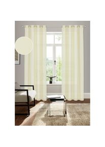 Bruno Banani , Vorhang »Lagan« Ösen 2 Stk. tlg. 2-er Set, gewebt, Microfaser, versch. Größen, einfarbig, Bestseller , champagner , Obermaterial:...