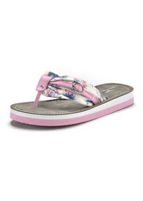 Venice Beach, Damen, Badezehentrenner &raquo;Sandale, Pantolette&laquo; Zehentrenner, Badeschuh, Flip Flop mit modischem Print VEGAN, pink, 38, pink, Sommerlicher
