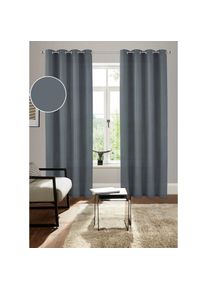 Bruno Banani , Vorhang »Lagan« Ösen 2 Stk. tlg. 2-er Set, gewebt, Microfaser, versch. Größen, einfarbig, Bestseller , anthrazit , Obermaterial:...