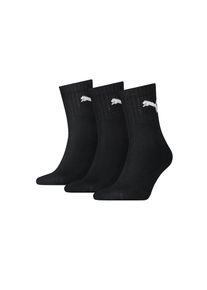 Puma , Sportsocken »short crew« 3 Stk. tlg. gepolsterte Frottee-Sohle, atmungsaktiv , 3x schwarz , 35-38 , 35-38 , Socken von Puma