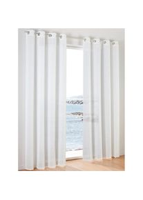 HEINE HOME , Gardine Ösen 1 Stk. tlg. , offwhite , 100% Polyester , 145 cm