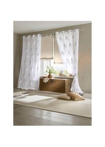 HEINE HOME , Gardine Ösen 1 Stk. tlg. , grau , 100% Polyester , 145 cm