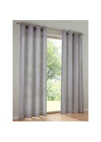 HEINE HOME , Gardine Ösen 1 Stk. tlg. , silbergrau , 100% Polyester , 145 cm