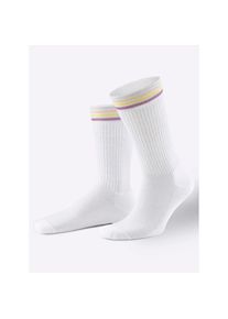 wäschepur wäschepur , Damen , Socken 3 Paar tlg. , weiß-gestreift , 4 , 4 , für Sie und Ihn