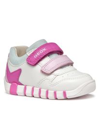 Geox , Kinder , Lauflernschuh »B IUPIDOO GIRL« , Sneaker, Klettschuh, Mädchenschuh mit großem Stern an der Ferse , weiß-fuchsia , 21 , 21 ,...