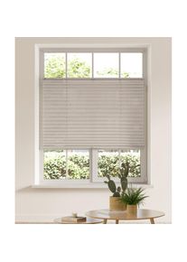 my home , Plissee »LAHOLM« Lichtschutz ohne Bohren verspannt Fixmaß, Bestseller mit über 3000 4,5-Sterne-Bewertungen, Klemmträger , sand ,...