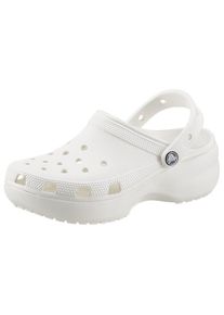Crocs, Damen, Clog &raquo;Classic Platform Clog W&laquo; , Sommerschuh, Schlappen, Hausschuh, trendige Plateausohle, wei&szlig;, 39, wei&szlig;, Trendsetter von Crocs