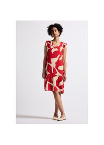Street One , Volantkleid Ohne Taschen mit grafischem Muster , glory red , N-Gr , 40 -N-Gr , 40 , Midi-Kleid von Street One