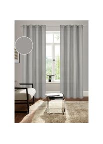 Bruno Banani , Vorhang »Lagan« Ösen 2 Stk. tlg. 2-er Set, gewebt, Microfaser, versch. Größen, einfarbig, Bestseller , grau , Obermaterial: 100%...