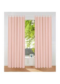 my home , Vorhang »Raja« Schlaufen 2 Stk. tlg. 2er-Set, Bestseller, einfarbig, modern, pflegeleichte Mikrofaser , rosé , Obermaterial: 100%...
