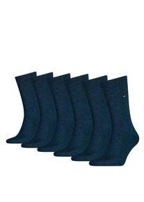 Tommy Hilfiger, Damen, Socken &raquo;TH MEN SOCK 6P ECOM&laquo; Packung, 6 Paar, 6 Paar tlg. Gek&auml;mmte Baumwolle, atmungsaktiv, druckfreier Bund, jeans, 47-49, 