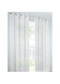 HEINE HOME , Gardine Ösen 1 Stk. tlg. , silberfarben , 100% Polyester , 145 cm