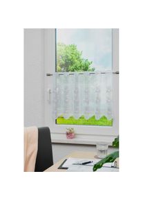 Stickereien Plauen , Panneaux »Monika« Stangendurchzug 1 Stk. tlg. , weiß/bordeaux , Obermaterial: 100% Polyester , 35 cm