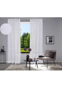 Home Affaire , Gardine »Authal« Multifunktionsband 1 Stk. tlg. Jaquardgardine mit Chenillefaden , Obermaterial: 100% Polyester , 145 cm